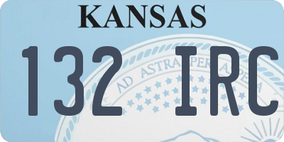 KS license plate 132IRC