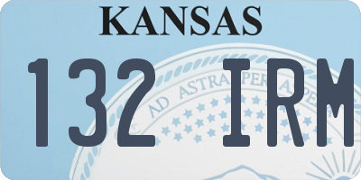 KS license plate 132IRM