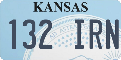 KS license plate 132IRN