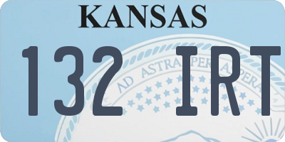 KS license plate 132IRT