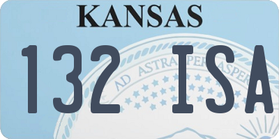 KS license plate 132ISA