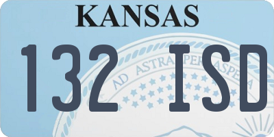 KS license plate 132ISD