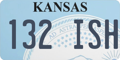 KS license plate 132ISH