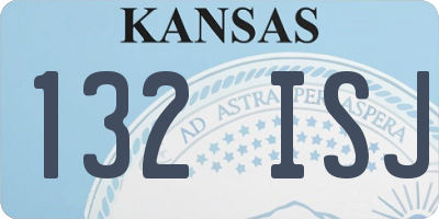 KS license plate 132ISJ