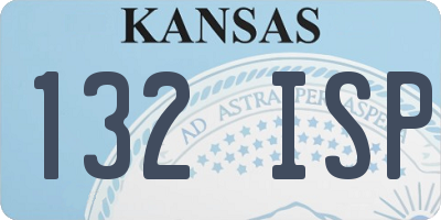 KS license plate 132ISP