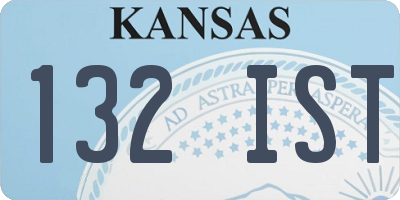 KS license plate 132IST