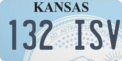 KS license plate 132ISV