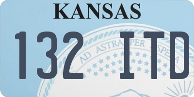 KS license plate 132ITD