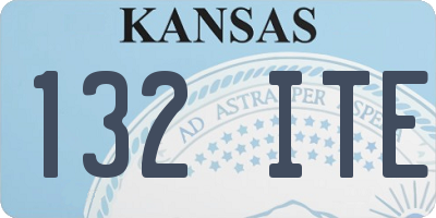 KS license plate 132ITE