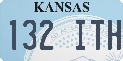 KS license plate 132ITH
