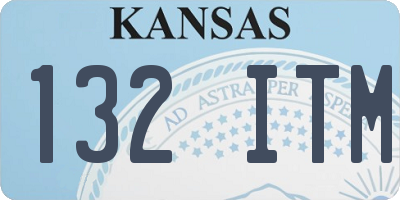 KS license plate 132ITM