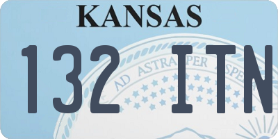 KS license plate 132ITN