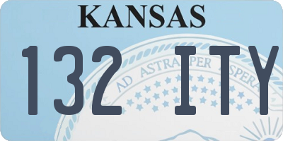 KS license plate 132ITY
