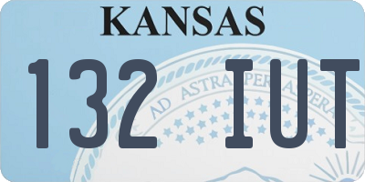 KS license plate 132IUT
