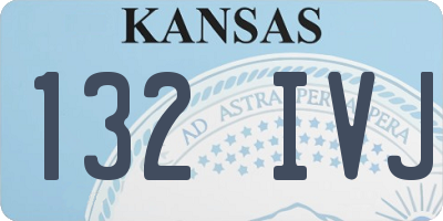 KS license plate 132IVJ