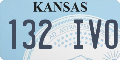 KS license plate 132IVO