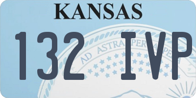 KS license plate 132IVP