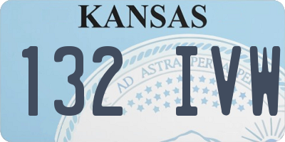 KS license plate 132IVW
