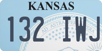 KS license plate 132IWJ