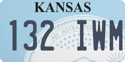 KS license plate 132IWM