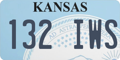 KS license plate 132IWS