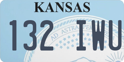 KS license plate 132IWU