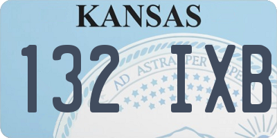KS license plate 132IXB