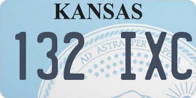 KS license plate 132IXC