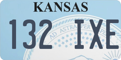 KS license plate 132IXE