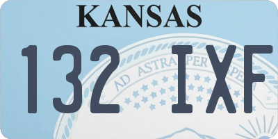 KS license plate 132IXF