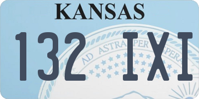 KS license plate 132IXI
