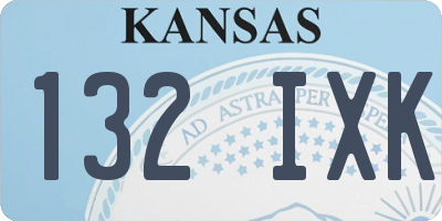 KS license plate 132IXK