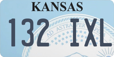KS license plate 132IXL
