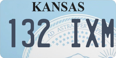 KS license plate 132IXM