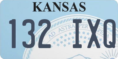 KS license plate 132IXQ
