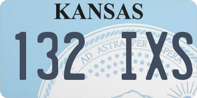 KS license plate 132IXS