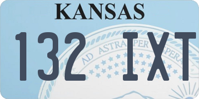 KS license plate 132IXT