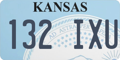 KS license plate 132IXU
