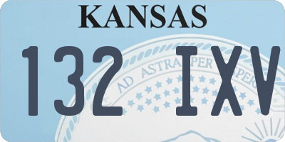KS license plate 132IXV