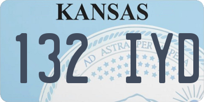 KS license plate 132IYD