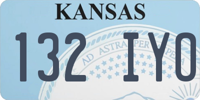 KS license plate 132IYO