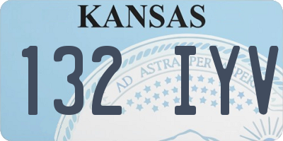 KS license plate 132IYV
