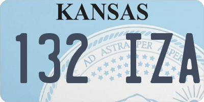 KS license plate 132IZA