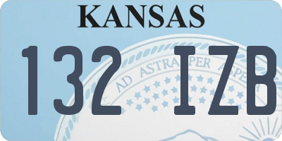 KS license plate 132IZB