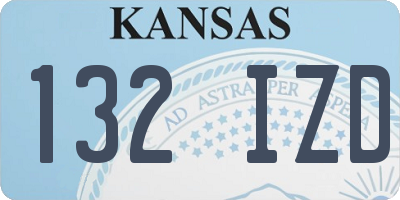 KS license plate 132IZD