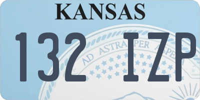 KS license plate 132IZP