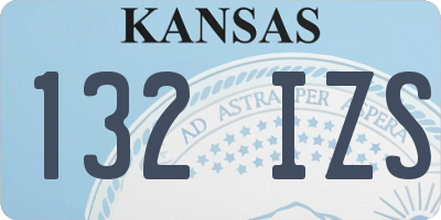 KS license plate 132IZS