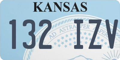 KS license plate 132IZV