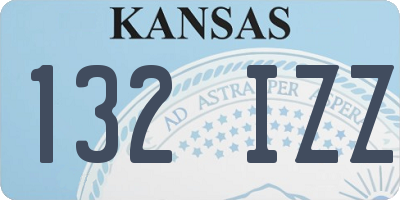 KS license plate 132IZZ