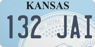 KS license plate 132JAI